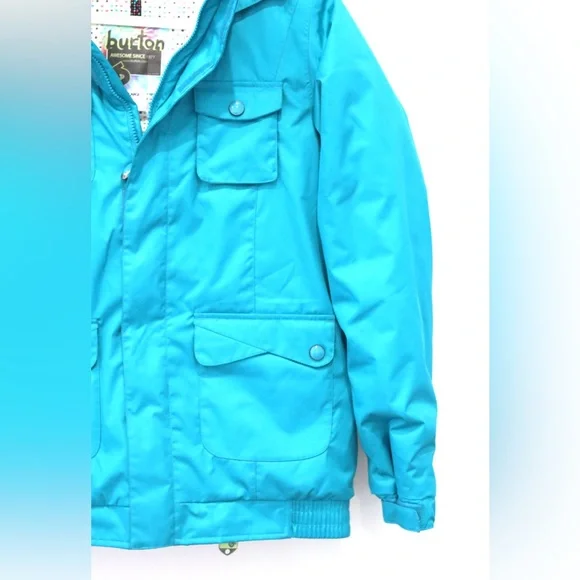 Burton Kids XL 14-16 girlsSnow Boarding Ski Jacket Hooded Waterproof Coat blue